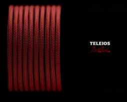 Teleios Dark Red Cable Sleeving
