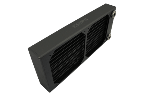 AX240 Dual 120mm Fan Radiator, 2x 1/4", Copper/Brass - Image 2