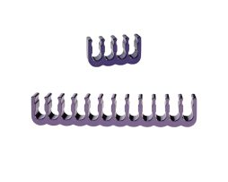 Zinc Alloy Rake Cable Combs - Purple