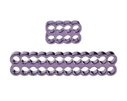 Zinc Alloy Cable Combs - Purple