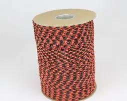 Coreless Paracord - Orange Blaze Camo 25ft