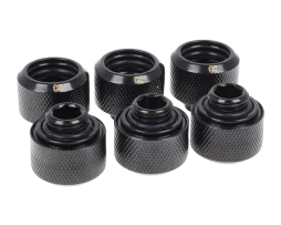 Alphacool 17379 HardTube Knurled Compression Fitting Sixpack