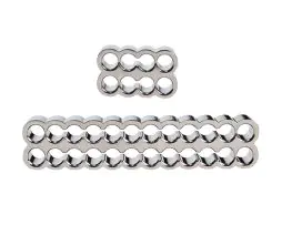 Zinc Alloy Cable Combs - Silver